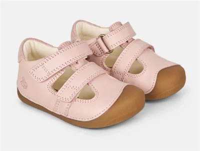 bundgaard petit summer sandal old rose med velcro og lukket tå  