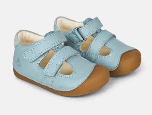Bundgaard Petit Summer sandal teal stone med velcro og lukket tå  