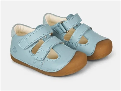 Bundgaard Petit Summer sandal teal stone med velcro og lukket tå  