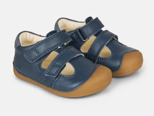 Bundgaard Petit Summer sandal navy med velcro og lukket tå  