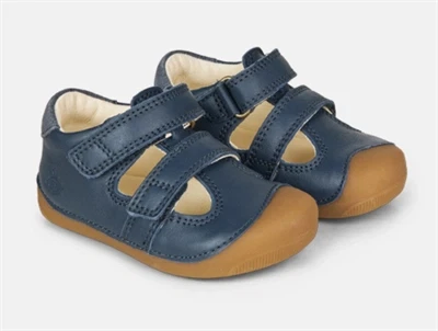 Bundgaard Petit Summer sandal navy med velcro og lukket tå  