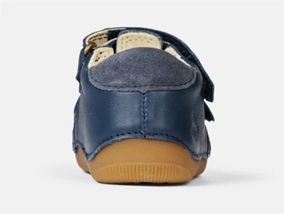 Bundgaard Petit Summer sandal navy med velcro og lukket tå  