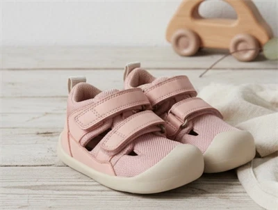 Bundgaard Suki sandal old rose med velcro og lukket tå  