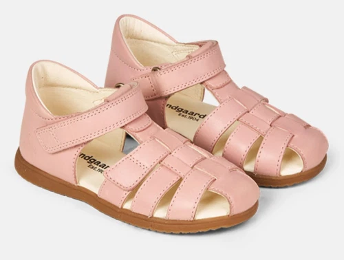Bundgaard Bali sandal vintage rose med lukket tå og velcro