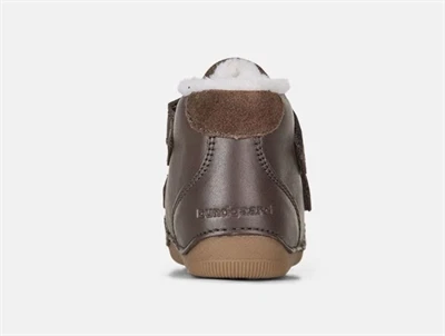 Bundgaard Petit Winter begyndersko mørkebrun set fra hælkappen