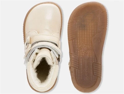 Bundgaard Rabbit Flower vinterstøvle ivory set oppefra og sål  