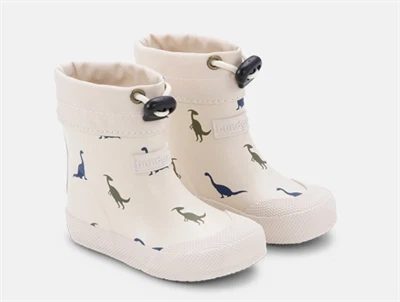 Bundgaard Cover gummistøvle ivory dino med justerbar lukning