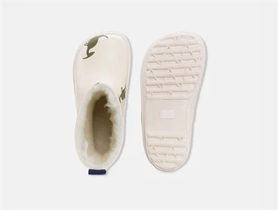 Bundgaard Aspen vintergummistøvle ivory dino set fra oppefra og nedefra