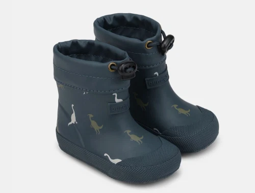 bundgaard malik vintergummistøvle navy dino set forfra