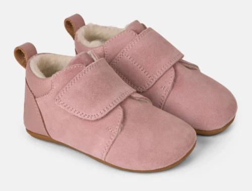 Bundgaard Teddy hjemmesko vintage rose i ruskind med uldfoer