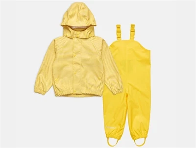 Bundgaard Cali regnsæt gul sunflower stribet med seler