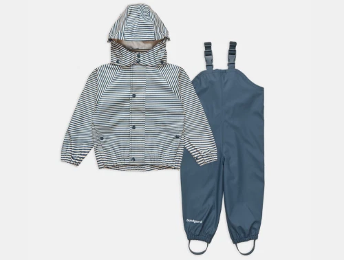 Bundgaard Cali regnsæt navy stripe med seler