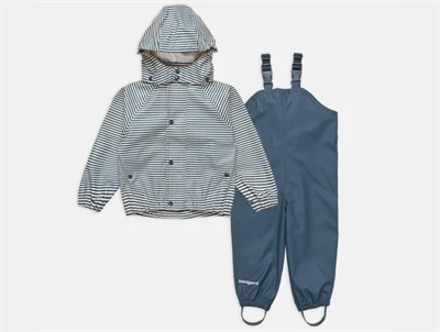 Bundgaard Cali regnsæt navy stripe med seler