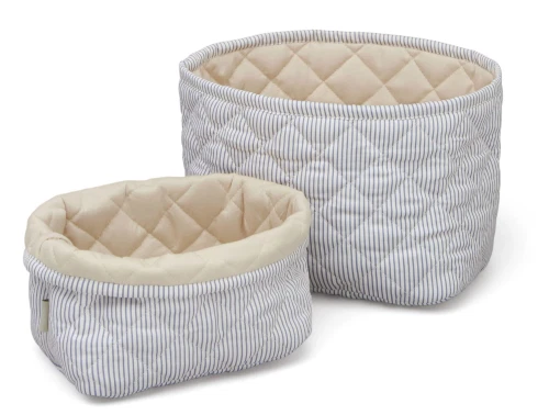 Cam Cam Copenhagen quiltede opbevaringskurve classic blå striber