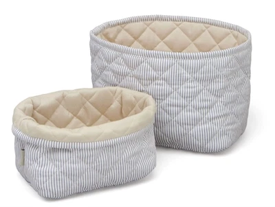 Cam Cam Copenhagen quiltede opbevaringskurve classic blå striber