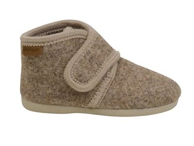 En Fant uldfutter walnut melange med velcro set fra siden
