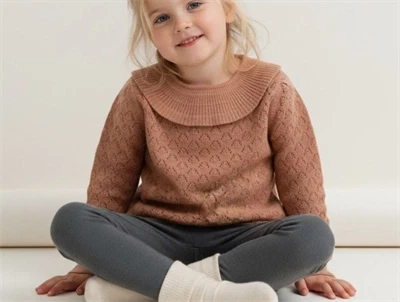 FUB bluse pointelle sandstone