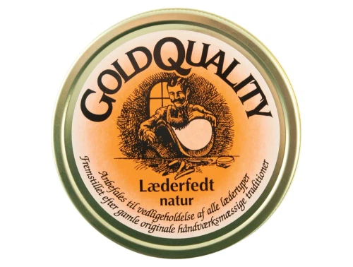 Gold Quality læderfedt i neutral farve med bivoks og plejende olier