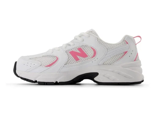 New Balance 530 sneaker i white/signal pink med mesh