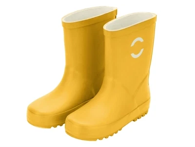 gule gummistøvler fra Mikk-Line set forfra