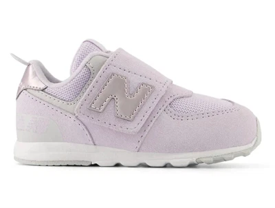 New Balance 574 prewalker sneaker taro med velcrolukning