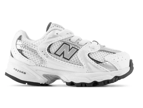 New Balance 530 sneaker hvid med elastiksnørebånd og mesh