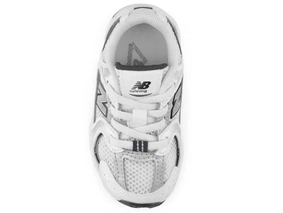 New Balance 530 sneaker hvid med elastiksnørebånd og mesh