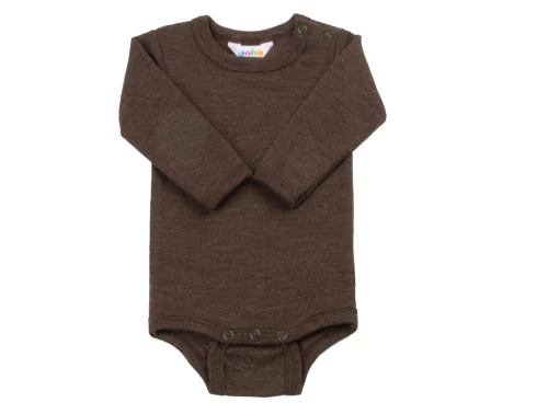 Joha body i brun merinould med lange ærmer