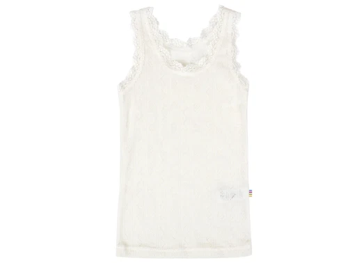 Joha undertrøje i hvid uld og silke med blonde