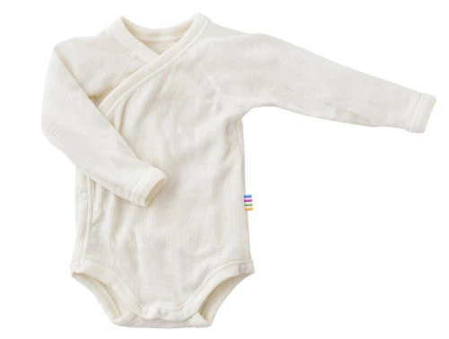 Joha wrap body merinould natur med trykknapper