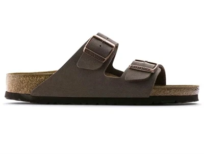 Birkenstock Arizona sandal brun Birkibuc set fra siden