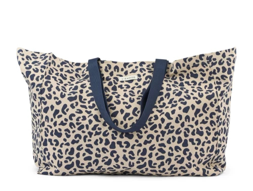 Liewood maxi totebag i beige med mega leo mist print