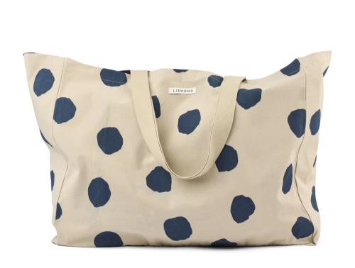 Liewood maxi totebag i beige med spot dots print