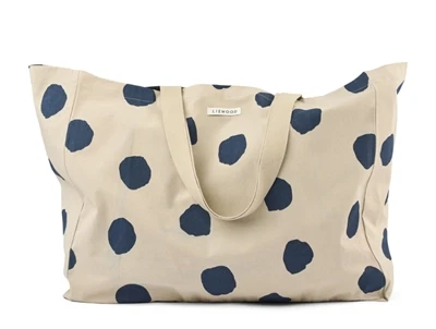 Liewood maxi totebag i beige med spot dots print