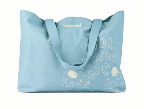 Liewood totebag i beach blue med cool kids print