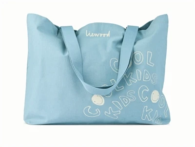 Liewood totebag i beach blue med cool kids print