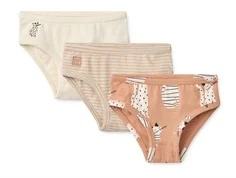 liewood underbukser 3-pak med striber, print og ensfarvet i rosa nuancer