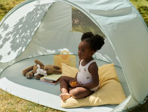 Liewood Cassie pop up telt i peppermint med creme de la creme striber