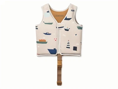 Liewood Dove svømmevest i sandy med sailing print