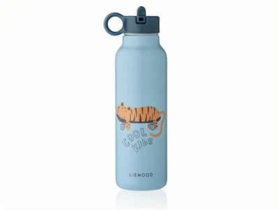 Liewood Falk drikkedunk i beach blue med tiger print 500 ml