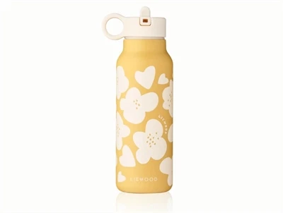 Liewood Falk drikkedunk i lemon yellow med flower print 350 ml