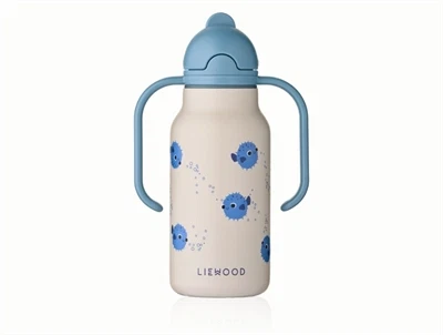 Liewood Kimmie drikkedunk i sandy med pufferfish print 250 ml
