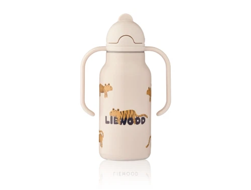Liewood Kimmie drikkedunk i beige med tiger print