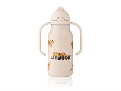 Liewood Kimmie drikkedunk i beige med tiger print