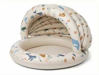 Liewood Hadleia badebassin med solskaerm i sea creature sandy