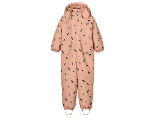 Liewood Maddy gummiflyverdragt i rosa nuance med blomsterprint