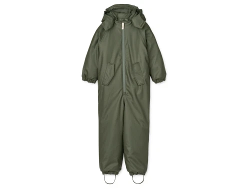Liewood Maddy gummiflyverdragt/regndragt hunter green med aftagelig hætte