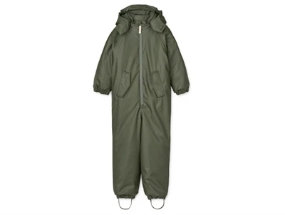 Liewood Maddy gummiflyverdragt/regndragt hunter green med aftagelig hætte