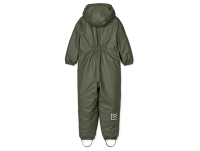 Liewood Maddy gummiflyverdragt/regndragt hunter green med aftagelig hætte