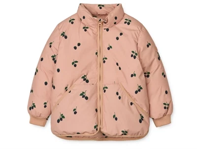 Liewood Brantley vinterjakke i rosa nuance med print
